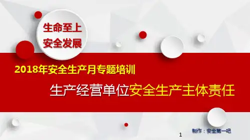 安全生产主体责任ppt课件