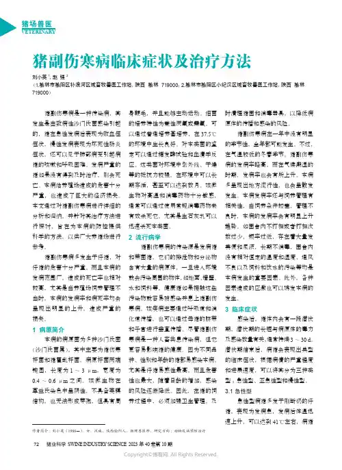 猪副伤寒病临床症状及治疗方法