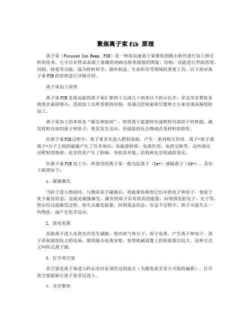 聚焦离子束fib 原理