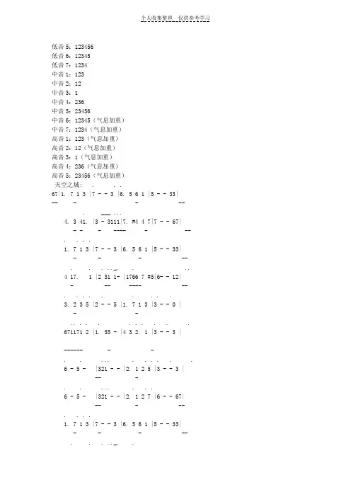 (精品)竖笛谱子84142