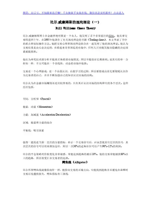 比尔威廉姆斯的混沌理论(高清)