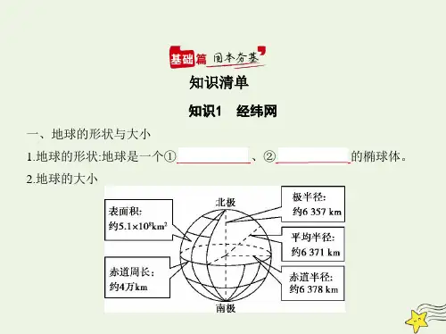 2021年高考地理一轮复习专题一地球与地图课件