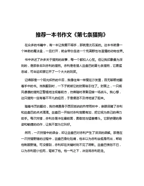 推荐一本书作文《第七条猎狗》