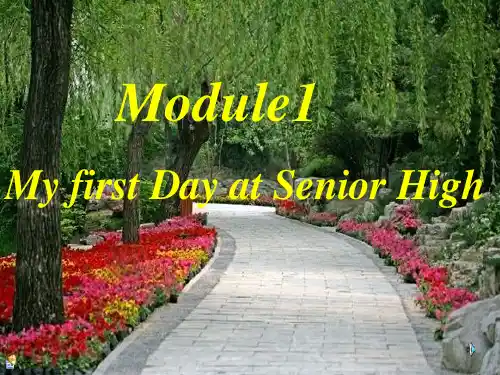 高中英语必修一Module1 My First Day at Senior High
