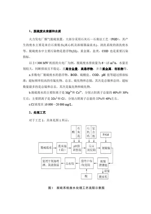 火电厂脱硫废水的处理全解
