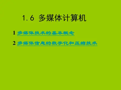 第7课《多媒体计算机》(共32张PPT)