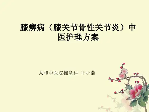 膝痹病中医护理方案PPT演示课件