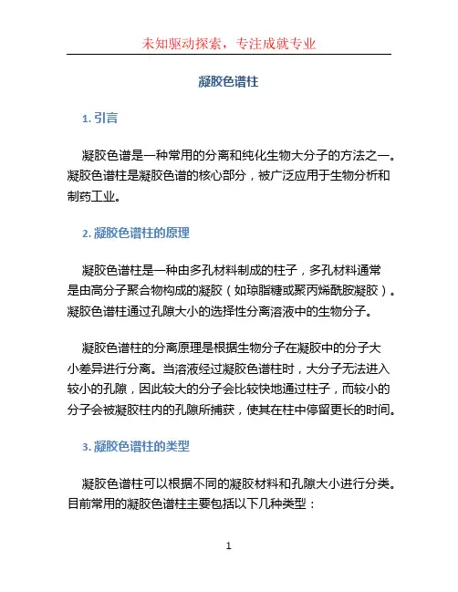 凝胶色谱柱