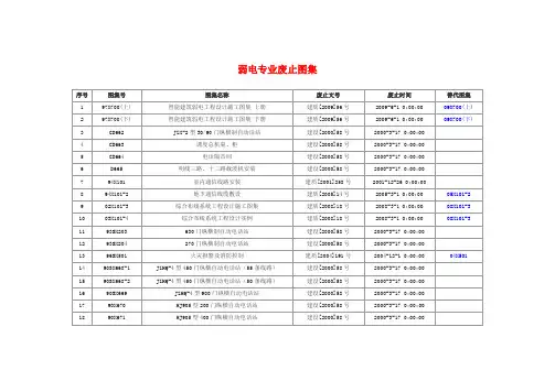 弱电专业废止图集