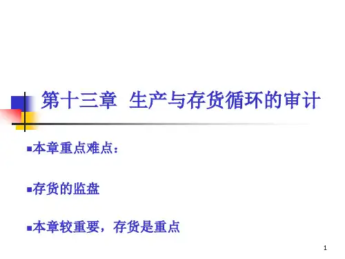 审计学(第十三章)生产与存货循环的审计