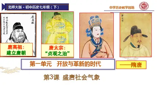 盛唐社会气象PPT课件 北师大版优秀课件