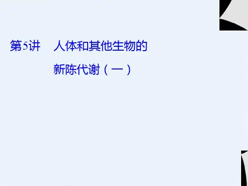 中考科学复习课件第讲人体和其他生物的新陈代谢一