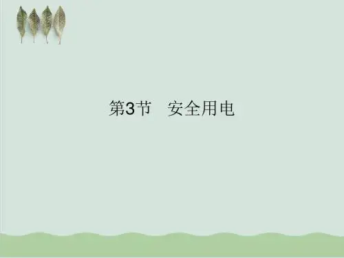九年级物理全册19.3安全用电课件新版新人教版32