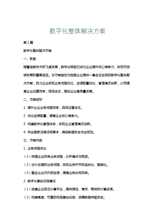 数字化整体解决方案