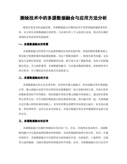 测绘技术中的多源数据融合与应用方法分析
