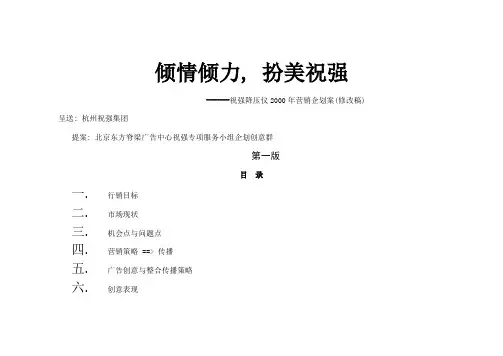 祝强降压仪营销企划案修改稿