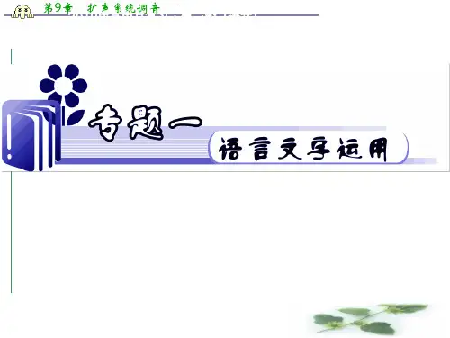 江苏省高考语文二轮总复习专题导练课件：专题1  语言文字运用
