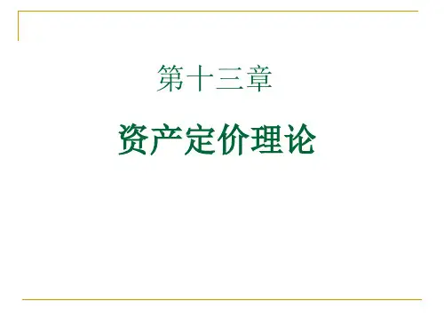 第13章资产定价理论.pptx