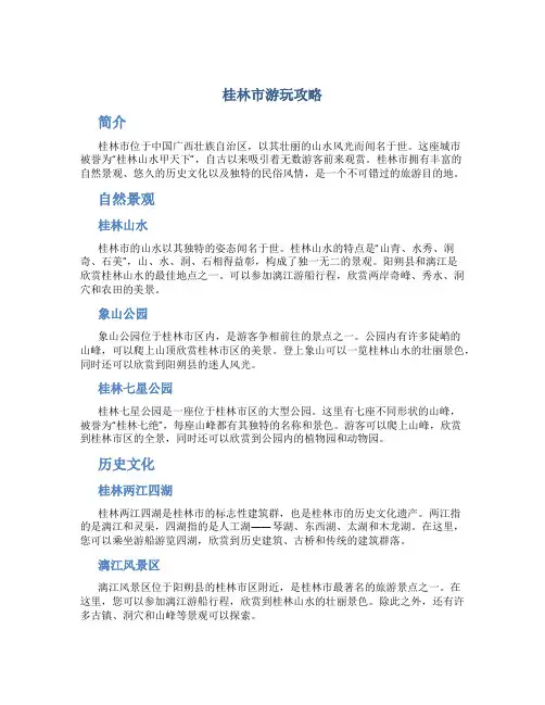 桂林市游玩攻略