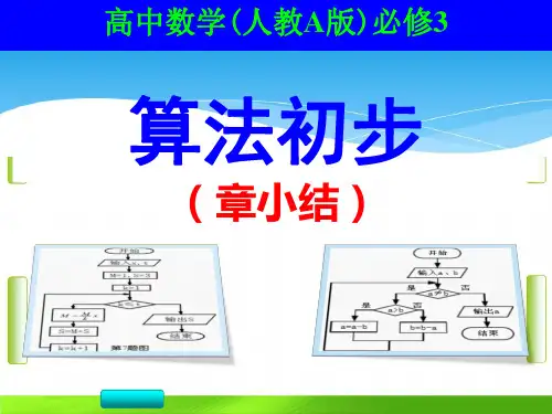人教版高中数学 《算法初步》小结课(共24张PPT)教育课件