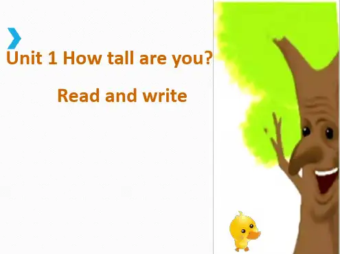 人教PEP六年级下册英语Unit1_B_Read_and_write最新PPT课件