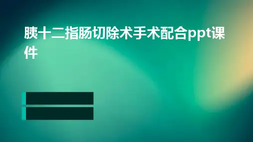 胰十二指肠切除术手术配合PPT课件
