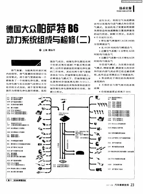 德国大众帕萨特B6动力系统组成与检修(二)