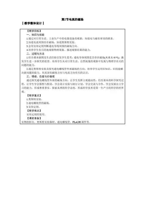 新沪科版九年级物理全一册《十七章 从指南针到磁悬浮列车  第二节 电流的磁场》教案_37