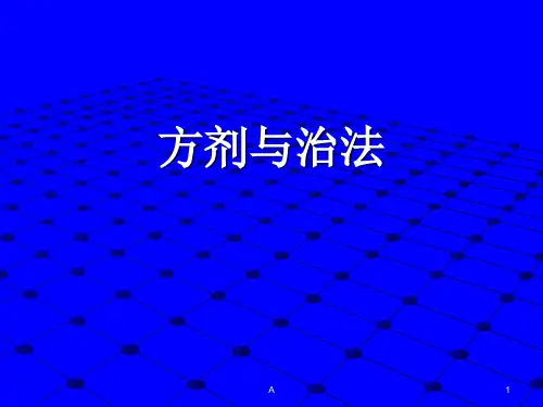 中医方剂与治法