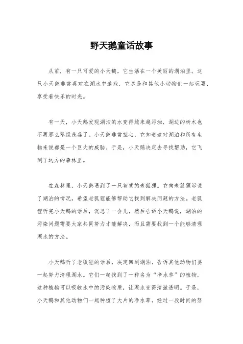 野天鹅童话故事