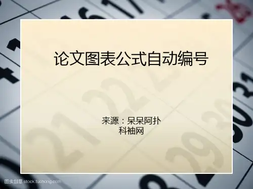 论文图表公式自动编号