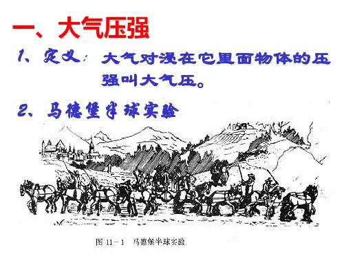 大气压强复习课ppt课件人教版