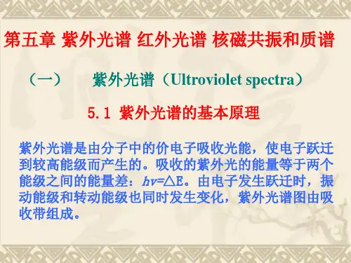 第5章 紫外光谱 红外光谱 核磁共振和质谱