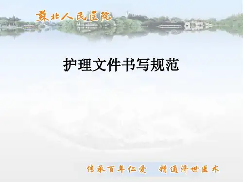 护理文件书写规范ppt课件
