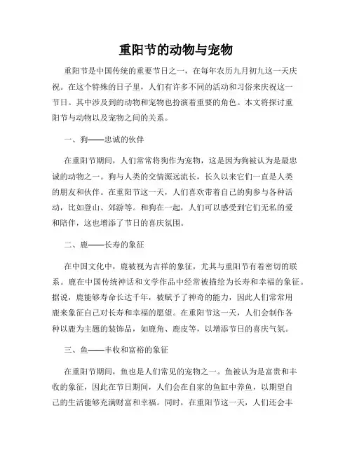 重阳节的动物与宠物