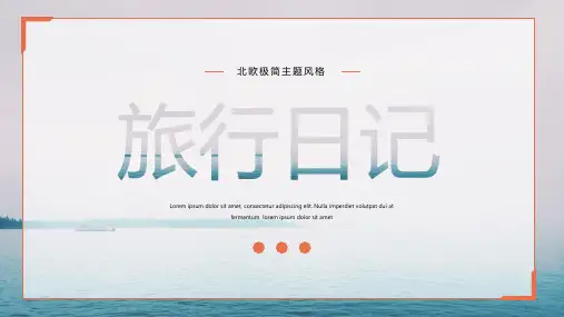 杂志风旅行相册PPT模板 毕业旅游纪念画册游记摄影电子相册美景 (25)