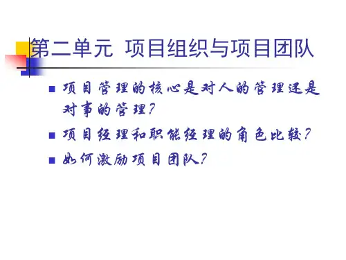 项目管理(第二单元)