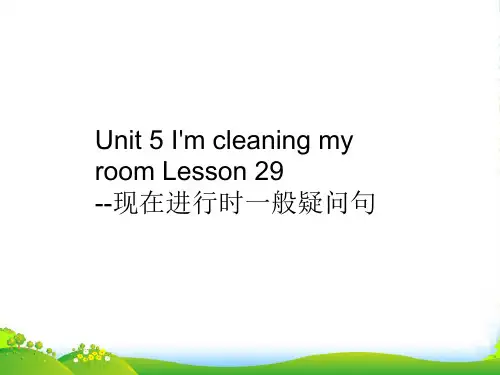新人教精通版五年级英语下册：Unit 5 Lesson 29--现在进行时一般疑问句