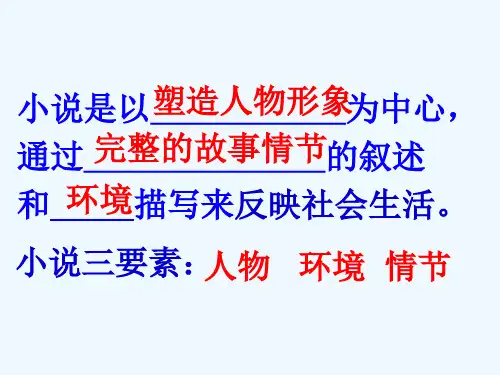 小说阅读人物形象之描写手法及作用