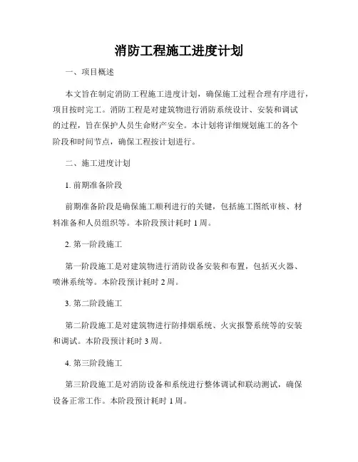 消防工程施工进度计划