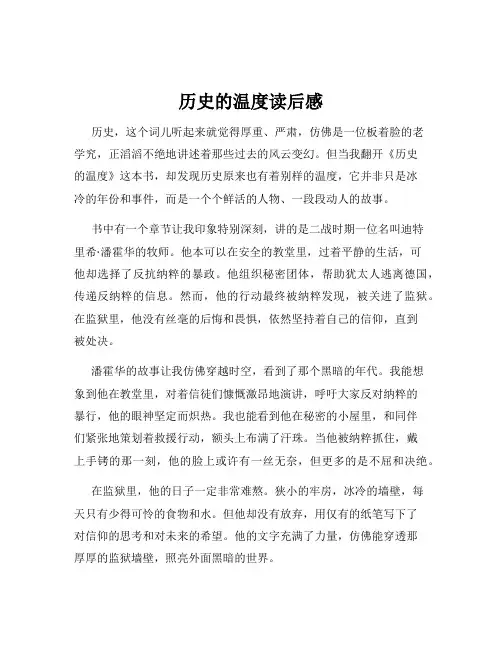 历史的温度读后感