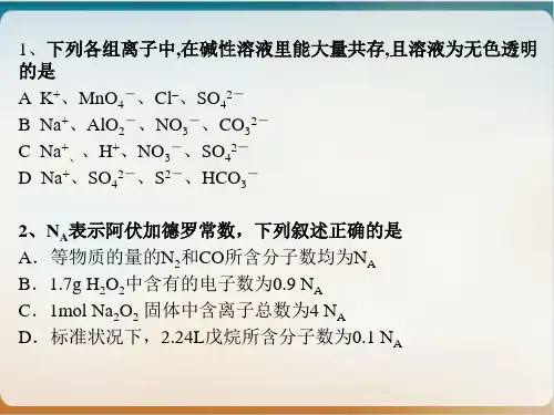 《物质的量》精品ppt人教