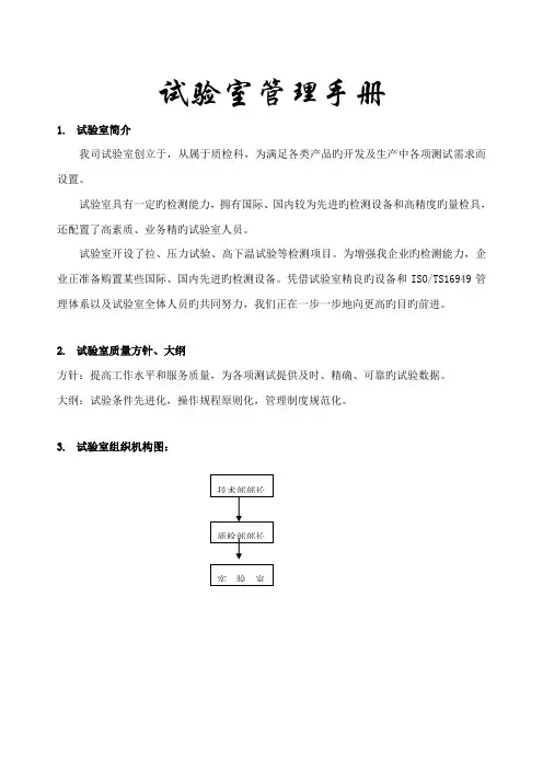 实验室管理手册