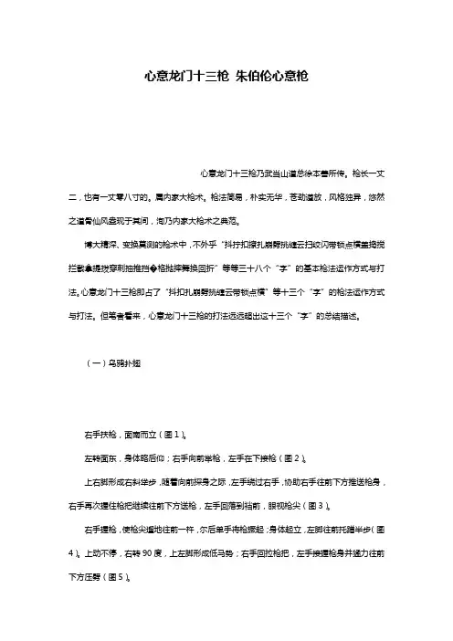 心意龙门十三枪 朱伯伦心意枪