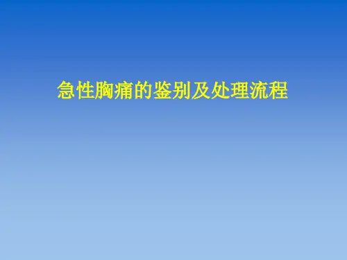 急性胸痛的鉴别及处理流程ppt课件
