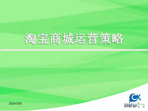 淘宝商城运营推广方案案例 PPT课件