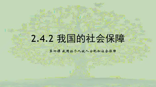 4.2 我国的社会保障 课件-【新教材】高中政治统编版(2019)必修二(共22张PPT)