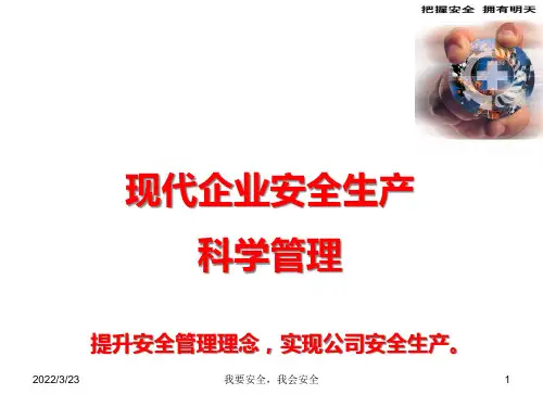 当代企业安全生产科学管理课件