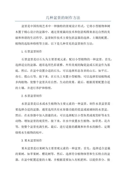 几种盆景的制作方法
