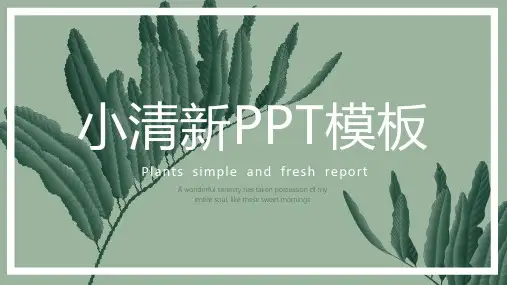 小清新PPT模板